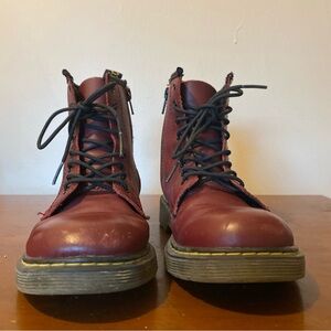 Dr. Martens Burgundy Full Zip Boots Youth Size 3